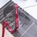 Wine red 1cm polyester ribbon with white 'Just for you' print for elegant gift wrapping - 1cm * 90 Yards / Burgundy