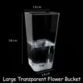 Großer transparenter Acryl-Blumeneimer für Floristen, Abmessungen 19x14x38cm - L