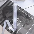 Silver-grey 'Just for You' printed polyester ribbon for elegant floral gift packaging - 1cm * 90 Yards / Light Gray