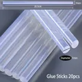 High-quality 7mm transparent hot melt glue sticks, 26.5cm long, pack of 20 sticks - Glue Stick / 20 Pieces Set