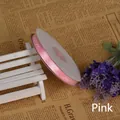 One centimeter wide pink polyester ribbon roll with white Just for you printed text - 1cm * 90 Yards / Pink With White Letters