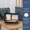 Σετ δώρου αρωματικών κεριών με αποξηραμένα λουλούδια, κερί σόγιας και ρεσό σε κουτί - Σετ Στρογγυλό Κουτί (Κύπελλο Φέτα Πορτοκάλι)