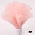 Pink Korean style wave pleated gauze net for flower bouquet wrapping - Pleated Pink