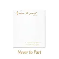White pearly film flower wrapping paper with gold Never to part English text for DIY bouquets - Gold Letter - Never To Part / 20 Pcs/Pack