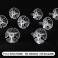 100 pieces of transparent plastic floral ball holders for fruit bouquets, no adhesive - Non-Adhesive Style / 100 Pcs/Pack