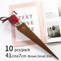 Single rose floral packaging box in brown small size 10pcs pack for Valentines Day - Small (Large Single Rose Box) / 10 Pieces Pack / Brown