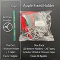 Transparent base support and colorful silicone straps set for DIY apple gift packaging - Christmas Apple Holder With Rod / 20 Pieces Set