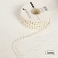 Filo di perle artificiali bianche da 8mm per confezioni floreali e decorazioni fai-da-te - Rotolo di Perle Bianche / 8mm*10m