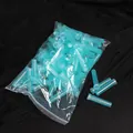 Light blue plastic floral water tubes orchid spikes for fresh flower preservation hydration - Long Tube Shape / 100pcs Pack / Green