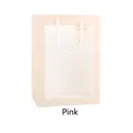 Elegante roze geschenktas met een transparant kijkvenster en een stevig handvat - 10-delige Verpakking / Roze