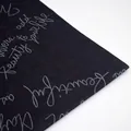 Papier de soie noir élégant pour fleurs avec motif de texte anglais cursif blanc pour cadeau - 20 Feuilles/Paquet (50*70cm) / Noir