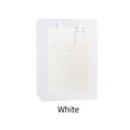 Elegante witte papieren cadeautas met groot transparant venster en stevige touwhandvatten - 10-delige Verpakking / Wit