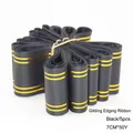 Black gold-edged ceremonial ribbon for flower baskets, 7cm x 50 yards, 5 rolls pack - Set of 5 / 7cm / Black Gold Edge