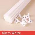 40cm white reinforced plastic balloon sticks and cup holders for party venue decoration - 40CM / 100pcs Pack / White