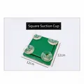 Square green flower foam tray with 4 suction cups 12x12cm for car decor - Square Style (12cmx12cm) / Square 4-Claw Suction Cup (1 Piece)