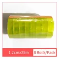 Set of 8 rolls 1.2cm x 25m transparent floral tape for flower bouquet DIY wrapping - 1.2cm Width 10 Tubes (80 Rolls)