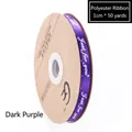 Nastro in poliestere viola scuro 1cm con stampa 'Just for you' per regali 50 yards - 40 Iarde/Pack / Viola scuro