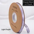 Nastro di poliestere lavanda da 1 cm per confezioni con stampa bianca Just for you - 40 Iarde/Pack / Viola chiaro