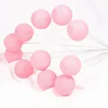 Handgefertigtes rosa Baumwollball-Bouquet mit 11 Bällen für Neujahrs- und Festdeko - Hellrosa