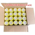 Transparent yellow adhesive tape for floral DIY and office use, 1.2cm x 25m bulk pack - 1.2cm Width 40 Tubes (320 Rolls)