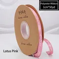 Nastro in poliestere rosa loto da 1 cm con stampa Just for you, rotolo da 50 iarde - 40 Iarde/Pack / Rosa loto