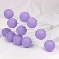 Deko 11-teiliger lila Baumwollkugelstrauß für sehr festliche Verpackungsmaterialien - Lila / 11 Balls With Rod