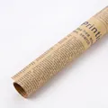 Vintage English newspaper print kraft paper roll for elegant flower bouquet wrapping - English Newspaper Style / 38 Sheets/Pack (50x70cm) / Coffee