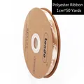 Nastro in raso di poliestere marrone 1cm con stampa 'Just for You' per regali 50 iarde - 40 Iarde/Pack / Marrone chiaro