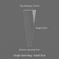 Clear waterproof trapezoid single stem flower packaging bag small size - No Print / Single Stem Bag Small (12.5x45x4cm) / Clear