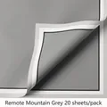 Mountain grey waterproof floral wrapping paper with black border, 20 sheets per pack - 20 Pcs/Pack / Distant Mountain Gray