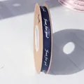 Nastro in poliestere blu navy da 1cm con elegante scritta 'Just for you' per regali - 40 Iarde/Pack / Blu Notte