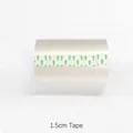 Transparent 1.5cm clear adhesive tape for flower bouquet packaging and office stationery - White 1.5cm (6 Rolls/Tube)