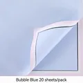 Bubble blue florist wrapping paper with decorative border, pack of 20 sheets - 20 Pcs/Pack / Bubble Blue