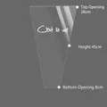 Clear trapezoidal flower wrapping bags with C'est la vie print, 45cm height, 50 count pack - C'est la vie / Small (28x45x8cm) 50 Pieces/Pack / Clear