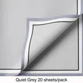 Serene grey flower wrapping paper with elegant border design, 20 sheets per pack - 20 Pcs/Pack / Quiet Gray