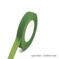 Light green adhesive floral tape, 1.2cm x 25 yards roll for DIY flower stem wrapping - 12 Rolls/Pack (25 Yards) / Light Green
