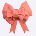 Grand nœud en tissu rose corail de style coréen pour l'emballage de cadeaux DIY - S / Rouge Coucher de Soleil