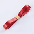 1.0cm width solid red satin ribbon for flower bouquet gift wrapping and DIY crafts - Size 90 / Red