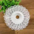Elegant white embroidered lace trim for bridal bouquet holder wedding decoration accessory - 1 Piece / White Lace Trim