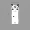Elegant butterfly print single stem flower packaging bag, 17x52cm size, 10 pieces pack - White / 17x52cm 10 Pcs/Pack
