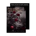 Papel de regalo floral de rosas románticas oscuras con tipografía elegante para ramos - Estilo C / 35x49cm (10 Hojas/Paquete)