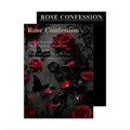 Papel de regalo floral rosa gótica estilo D con hermosas rosas rojas y mariposas negras - Estilo D / 35x49cm (10 Hojas/Paquete)