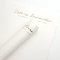 Premium white flower wrapping paper with gold foil 'Romantic' lettering - 10 Pieces/Pack (38*53cm) / Pearl White
