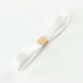 1.0cm solid white grosgrain ribbon for flower bouquet packaging and DIY crafts - Size 90 / Pure White