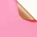 High-quality double-sided waterproof flower wrapping paper in pink and champagne gold - Gilded Orchid Purple & Gold