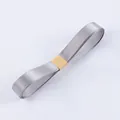 1.0cm elegant silver satin ribbon for gift wrapping, floral bouquets, and DIY crafts - Size 90 / Light Gray