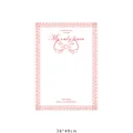 Lace bouquet wrapping paper 36x48cm for Valentine's Day flowers with pink bow - Red Bow / 10 Pieces/Pack (35x50cm) / White