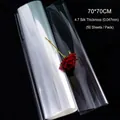 Transparent cellophane wrapping paper, 70x70cm, 4.7 mil thickness, pack of 50 sheets. - 50 Sheets