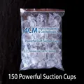 Bulk pack of 150 high-transparency 4cm PVC suction cups for wedding car floral decoration - 150pcs / 4