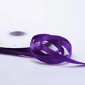 1.0cm deep purple satin silk ribbon for floral bouquet packaging and DIY baking crafts - Size 90 / Deep purple